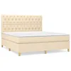 Boxspringbett mit Matratze Creme 160x200 cm Stoff Produktbild-Vorschau 1