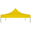 A yellow party tent with silver legs on a white background. Podgląd zdjęcia produktu