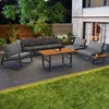 Flieks Gartenmöbel Set 7 personen, Verstellbar Gartensofa Produktbild-Vorschau 1