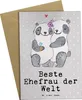 Mr. & Mrs. Panda babykarte Panda Beste Ehefrau der Welt - Produktbild-Vorschau 1