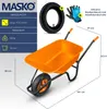 MASKO® Schubkarre Bauschubkarre Gartenschubkarre 100 Liter Produktbild-Vorschau 2
