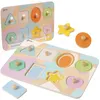 Puzzle/gioco di incastri con forme geometriche su tavola in Anteprima dell’immagine prodotto 1