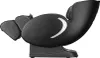 A black massage chair is shown from the side against a white background. Produktbild-Vorschau