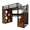 Metaal hoogslaper 90 x 200 cm met kledingkast, opbergtrap, Productafbeelding-voorbeeld 18