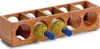 A wooden wine rack holding two bottles of white wine. Náhľad obrázku produktu