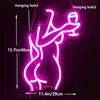 Lady Back Neon Schild Rosa Frau Neon Lichter Sexy mädels Produktbild-Vorschau 2