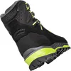 A black and neon yellow hiking boot shown from a side-angle against a white background. Produktbild-Vorschau