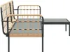 vidaXL 3-tlg. Garten-Lounge-Set mit Kissen Beige Poly Produktbild-Vorschau 6