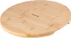 A round wooden cutting board on a white background. Produktbild-Vorschau