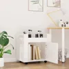 Carrello da ufficio vidaXL, bianco lucido, 60x45x60 cm, Anteprima dell’immagine prodotto 3