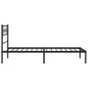 A black metal bed frame with a headboard is shown against a white background. Náhled obrázku produktu