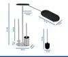 Stand WC Garnitur Ablage Orea 4 in 1 matt silber 23x13x70cm Produktbild-Vorschau 3