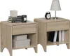 Two wooden nightstands are shown side-by-side against a white background. Anteprima dell’immagine prodotto