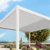 PRIMEYARD Pergola 4x4 m Aluminium-Pfosten mit Lamellendach Produktbild-Vorschau 5