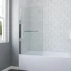 AQUALAVOS Duschabtrennung 80x150 cm Duschwand für Badewanne Produktbild-Vorschau 1