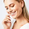 Squareline – Rechteckige 925 Silber-Creolen mit Zirkonia, Produktbild-Vorschau 4