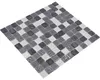 Glasmosaik mit Naturstein CM M422 30,2x32,7 cm mix grau Produktbild-Vorschau 3