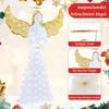 COSTWAY: Ángel navideño iluminado, grande, decoración Vista previa de la imagen del producto 5