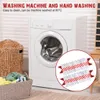 A washing machine with laundry in a basket next to it, and a close-up of mop heads in a circle. Produktbild-Vorschau