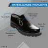 Klassische schwarze Haferlschuhe mit kurzem Schaft und handgefertigtem Design. Gefertigt aus 100 % feinstem Glattleder mit handvernähten Details und Schnürverschluss. Produktbild-Vorschau