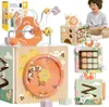 CLASSIC WORLD Drewniana Kostka Edukacyjna Sensoryczna 5w1 Produktbild-Vorschau 1