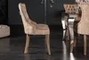 Eleganter Stuhl CASTLE coffee Samt Landhausstil mit Produktbild-Vorschau 4