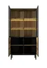 BETTSO Hohe verglaste Vitrine mit LED-Beleuchtung Glas Produktbild-Vorschau 4