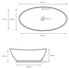 LuxeBath Waschbecken Aufsatzwaschbecken Oval, 59x39x20 cm, Produktbild-Vorschau 7