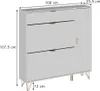 Schuhschrank Vicco Helge Weiß 108 x 107.5 cm, Model 54243 Produktbild-Vorschau 2