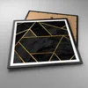 Gerahmtes Poster - Schwarzer Rahmen - Abstraktion Gold Produktbild-Vorschau 3