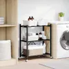 vidaXL Lagerregal auf Rädern Schwarz 71 x 34 x 88 cm Stahl Produktbild-Vorschau 3