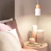 "KIRA" suspension en métal blanc et bois - style scandinave Voir les images du produit 4