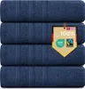 4er Set Handtücher Plain dunkelblau 50x100 : Dunkelblau : Produktbild-Vorschau 1