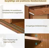 okwish Kommode 120 x 40 x 78 cm, Sideboard mit 3 Schubladen Produktbild-Vorschau 4