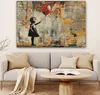 Wanddeko 120x80 cm - Banksy - Mädchen mit Luftballon, Produktbild-Vorschau 6
