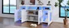 Sideboard - 140x40x70 cm weiß - Hochglanz & LED-Licht - 3 Produktbild-Vorschau 19