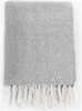 vidaXL Throw Bavlnená rybia kosť 160x210 cm Sivá Náhľad obrázku produktu 1