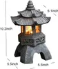 LED Laterne Solar-pagoden-laterne,Japanische Stil, rost-, Produktbild-Vorschau 3