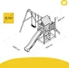 Tour de jeux WICKEY MultiFlyer avec toit en bois, Voir les images du produit 4