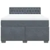 Boxspringbett mit Matratze Dunkelgrau 140x200 cm Samt Produktbild-Vorschau 4