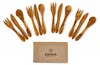 12-tlg. Olivenholz-Besteckset, ca. 20 cm, Löffel, Gabeln, Messer Produktbild-Vorschau