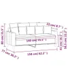 vidaXL 2-osobowa sofa ciemnozielona 140 cm aksamit Podgląd zdjęcia produktu 9