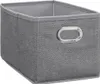 Úložný box, obdélníkový, 15 x 31 x 15 cm, textilní, šedý Náhled obrázku produktu 1
