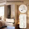 Kleiderschrank 75x170x48cm Weiß mit Spiegeltür & Produktbild-Vorschau 2
