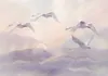 Selbstklebende Folie Fototapete - Flying Swans 392x280 cm Produktbild-Vorschau 5
