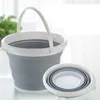 APT AG659 Skládací silikonový kbelík 5 l - šedý Náhled obrázku produktu 7