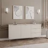 Kommode SCARLETT 163 2D3S mit Schubladen / Beige + Gold Produktbild-Vorschau 2