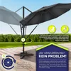 tillvex® Premium hliníkový slunečník 330 cm antracit + kryt Náhled obrázku produktu 7