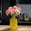 Handgefertigte stylische gelbe Vase 19 x 19 x 26 Steingut Produktbild-Vorschau 1