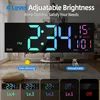 16" černé velké digitální nástěnné hodiny do obývacího Náhled obrázku produktu 3